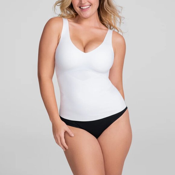 Honeylove LiftWear Tank in Astral White Shapewear Bra Top large - Picture 2 of 9